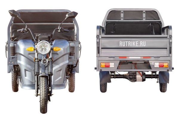 Грузовой электротрицикл Rutrike (Рутрайк) Мастер 1500 60V1000W серый | Мототека